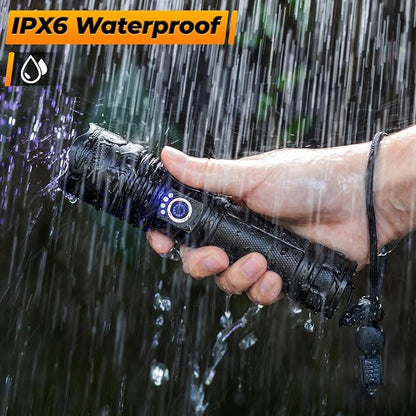 Flashlights High Lumens - 990000 LM, 12 Hour Rechargeable Super Bright Flash Light with 5 Light Modes, IPX6 Waterproof LED Powerful Flashlight for Home Outdoor Camping