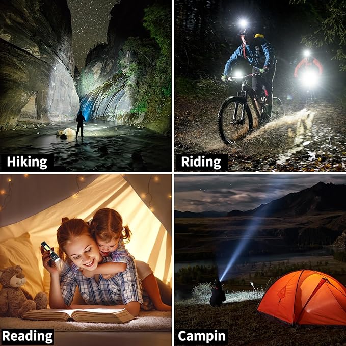 5 Pack Mini Small Pocket LED Flashlight USB Rechargeable High Lumens Bright Powerful EDC Flash Lights - Aluminum Handheld Flashlight Bulk for Kids, Portable Camping Christmas Gifts