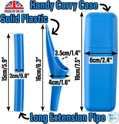 SHEWEE Extreme Female Urinal – UK Made Reusable Pee Funnel, Travel Essential Camping Accessories Festival Essential, Stand to Pee Female Urination Device