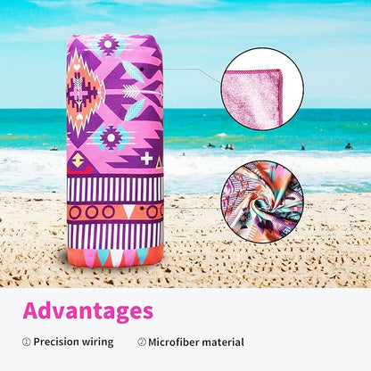 Hiturbo Microfiber Beach Towel-Quick Fast Dry Super Bath Towels Absorbent Lightweight Pool Beach Blanket, Ultra Compact Perfect for Travel Pool Swimming Bath Camping Yoga Gym Sports