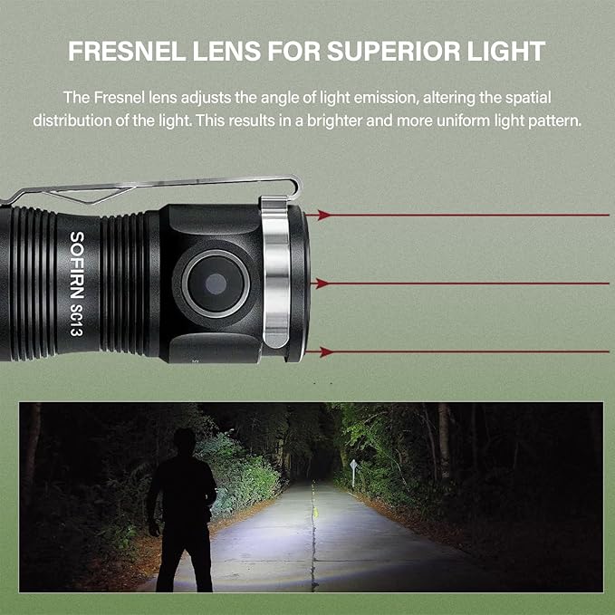 sofirn LED Small Flashlight USB C Rechargeable, SC13 Bright 1300 Lumens EDC Keychain Flashlights with IPX8 Waterproof, Portable Key Ring Mini Flash Light for Everyday Carry Camping Hiking