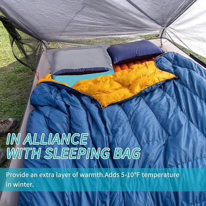 NewDoar Sleeping Bag Liner 215 * 85cm Portable Lightweight Travel Sheet with Pillow Slot Ultralight Soft Camping Sleeping Bag Liner Pongee Fabric for Camping Hiking Backpacking Hotels Hostels