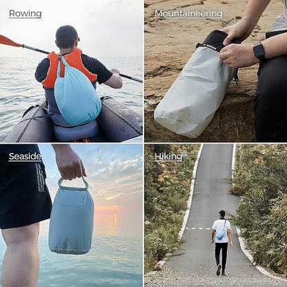 Ultralight Dry Bag Set for Backpacking, Waterproof Dry Sack for Camping, Hiking, Motorcycle, Lightweight Stuff Sack Set of 3 Pack