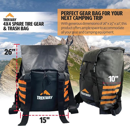 Offroading Gear Waterproof Spare Tire Trash Bag w/FREE Roof Cargo Bag | Large-Capacity | - SUV| RV| 4x4 | Overland | Off-road Accessory