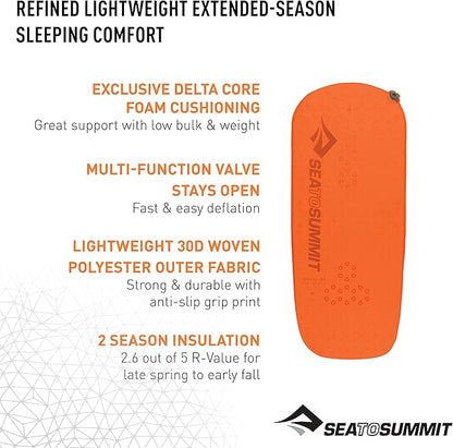 Sea to Summit Ultralight Self-Inflating Foam Sleeping Pad for Backpacking and Camping, X-Small (49 x 20 x 1 inches)