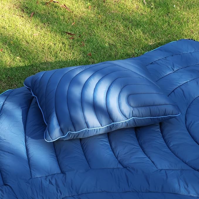 Camping Pillow,Supportive Compressible Travel Pillow Large Size Lightweight Camp Pillow with Storage Bag for Camping,Hiking,Backpacking,Airplane