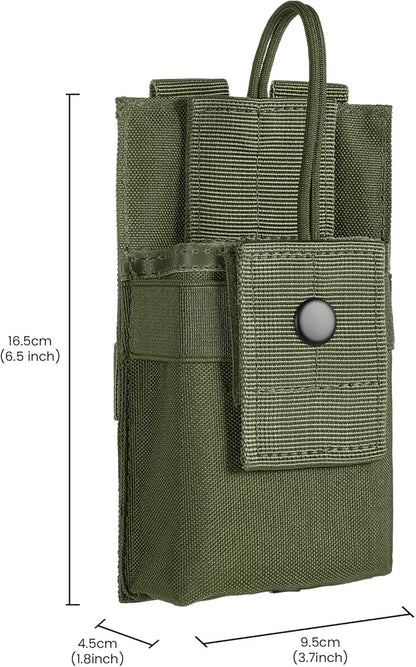 FRTKK Tactical Radio Holder Radio Holster Molle Radio Pouch Universal Radio Case Military Heavy Duty Radio Bag for Police Firefighter Two Ways Walkie Talkies Vest