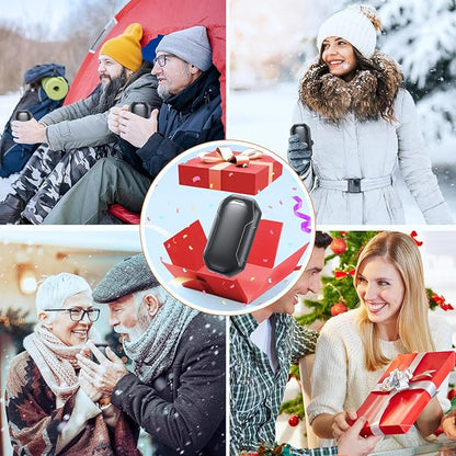 Hand Warmers Rechargeable, 2 Pack Portable Electric Hand Warmer Double-Sided Heating, Magnetic Portable Pocket Heater, Rechargeable Hand Warmer Great for Raynauds, Hunting, Camping, Men Women