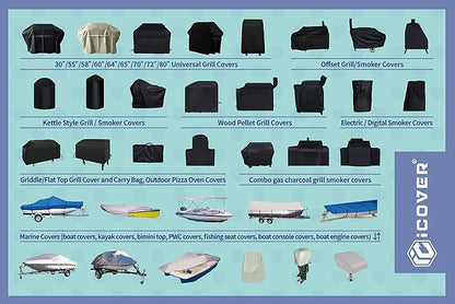 i COVER 13ft Kayak Cover- Water Proof Heavy Duty Kayaks/Canoe Covers Fits Canoes or Paddleboards up to 13ft Long and Beam Width up to 30in, Camo
