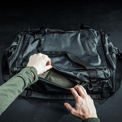 Eberlestock Hyllus Duffel Bag for Men - Durable, Water-Resistant, Small Men's Duffle Bag with Zipper Pockets, Ideal for Travel & Gym, Tactical Gear Bag, Hunting, Fishing, Camping - Dry Earth, 45L