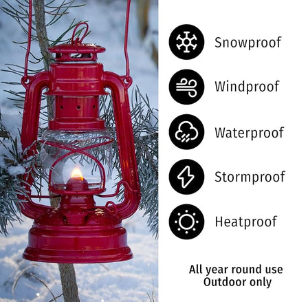Baby Special 276 Storm Lantern - Made in Germany Since 1893 - Petroleum Lamp Made of Powder-Coated Steel and Shatterproof Glass - Sage Green