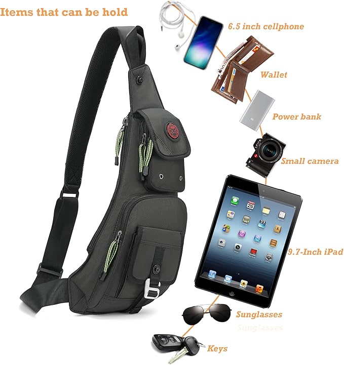 NICGID Sling Bag Chest Shoulder Backpack Crossbody Bags Casual Daypack for Men Women