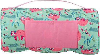 Stephen Joseph, Toddler All Over Print Nap Mat with Soft Blanket and Removable Pillow for Boys & Girls, Kids Sleeping Bag for Elementary, Daycare, Preschool with Carry Handle