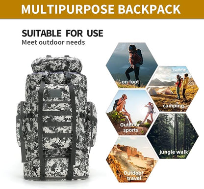 Hiking Daypack for Men Large Army Rucksack molle bag Military Tactical Backpack for Outdoor Traveling Camping