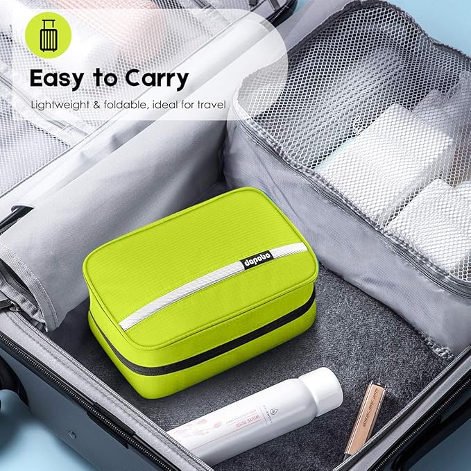dopobo Travel Toiletry Bag for Women, Dopp Kit for Men, Waterproof Makeup Bag Shaving Bag with Hanging Hook, Portable Toiletry Organizer for Traveling and Camping