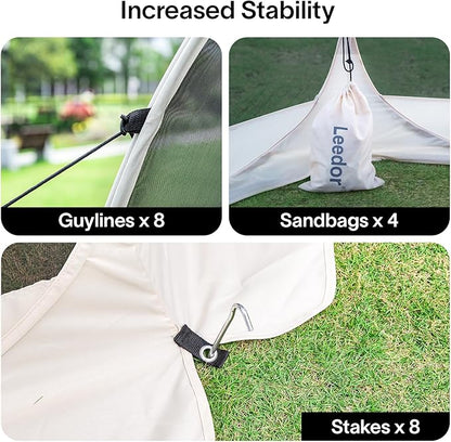 Alvantor Pop Up Screen Tent House Room Instant Outdoor Camping Canopy Sun Shelter Gazebo for Patio, Backyard & Deck, Privacy Tent(2-10 People, 8'x8' 10'x10' 12'x12')