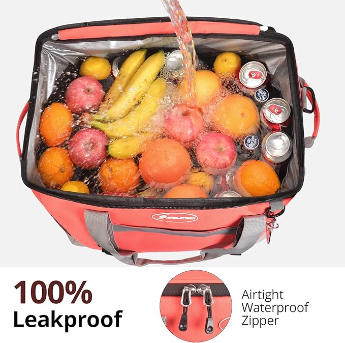 Maelstrom Soft Cooler Bag,Collapsible Soft Sided Cooler,24/30/60/75 Cans Beach Cooler,Ice Chest,Large Leakproof Camping Cooler,Portable Travel Cooler for Grocery Shopping,Camping,Road Trips