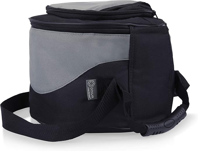 ONIVA - a Picnic Time brand Caliente Portable Charcoal Grill & Cooler Tote, Take Anywhere BBQ Grill with Cooler Bag, Grill for Outdoor Use, (Black with Gray Accents)