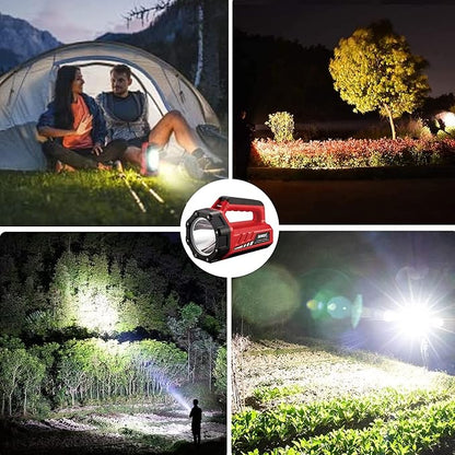 SUNREI Rechargeable LED Flashlight, 8 Light Modes Camping Lantern, 8000mAh Power Bank, Type-c, IPx6 Waterproof for Emergencies Power Outages, Hurricane Emergency, Hiking, Home, etc
