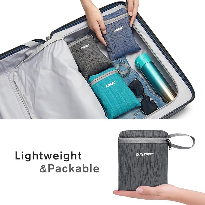 G4Free 10L/15L Hiking Backpack Lightweight Packable Hiking Daypack Small Travel Outdoor Foldable Shoulder Bag(Dark Blue)
