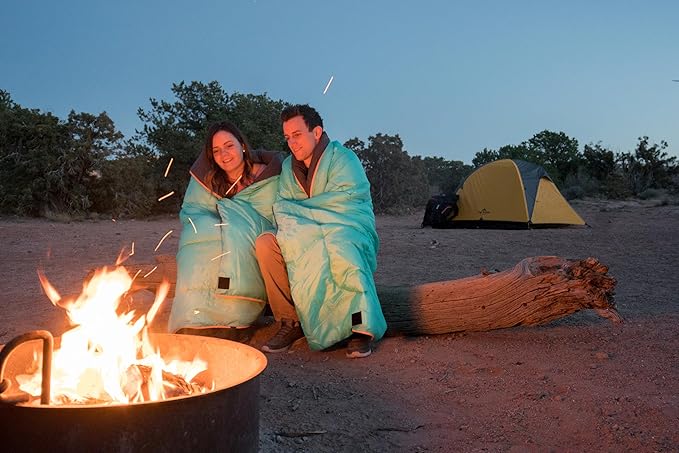 TETON Sports Cascade Double Sleeping Bag; Lightweight, Warm and Comfortable for Family Camping, Teal, 87" x 60"