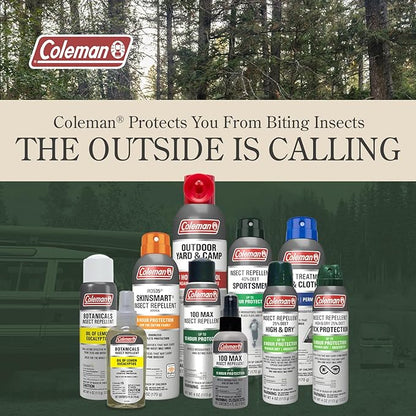 Coleman Insect Repellent Spray – SkinSmart Non-DEET Insect Repellent Spray, Protection Against Ticks, Mosquitoes, chiggers, gnats, Fleas and Flies, Ideal for Camping, Hiking, Outdoor Activities, 6oz
