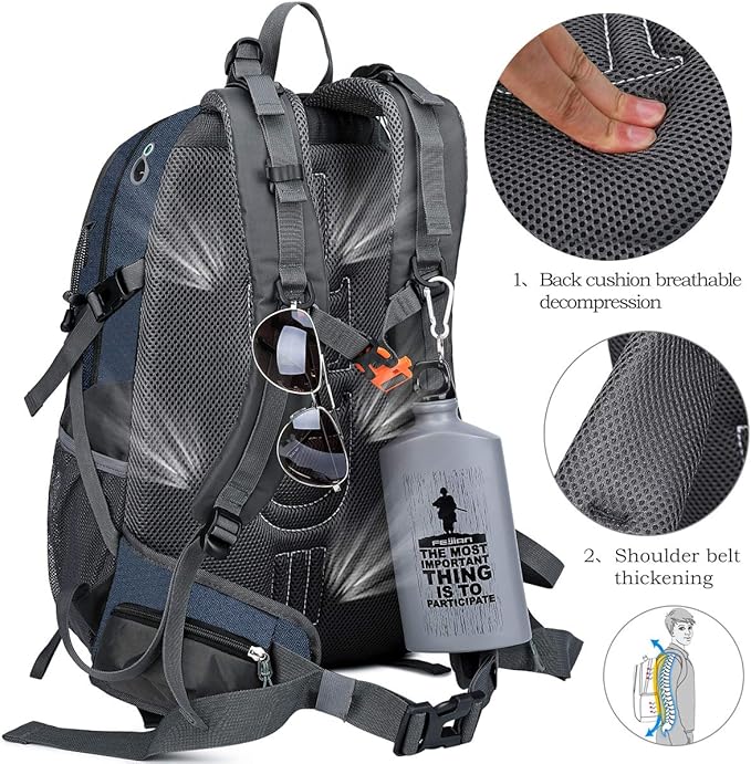 40L Waterproof Lightweight Hiking,Camping,Travel Backpack for Men Women