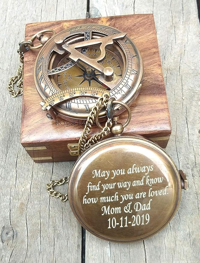 Engraved Compass, Gift for Husband,Anniversary,Wedding Gift for Him, Long Distance Boyfriend Gift, Fiance Gift I Miss You Long Distance Relationship Gift for Army Boyfriend Gift