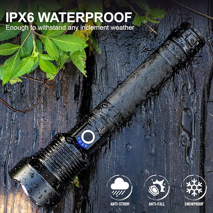 Rechargeable Flashlights 990, 000 High Lumens, Super Bright LED Flashlight Powerful Flash Lights with 5 Modes & Waterproof for Home Camping Emergencies