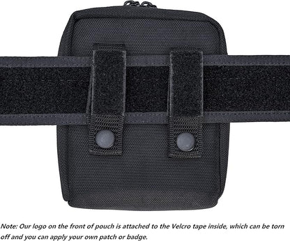 Compact Utility Gadget Pouch Tactical MOLLE Nylon Duty Belt Pouches for Police Law Enforcement Work EDC Small Tool Waist Bag for 6.1" Cellphone Outdoor Camping Hiking Organizer
