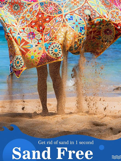 OCOOPA Microfiber Beach Towel Fast Drying, Extra Large 71" x 32" Sand Free Beach Towel Super Lightweight Towels for Swimming Pool, Camping, Picnic, Yoga Gym Sports