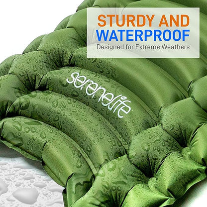 Backpacking Air Mattress Sleeping Pad - Self Inflating Waterproof Lightweight Sleep Pad Inflatable Camping Sleeping Mat w/Carrying Bag