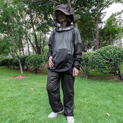 Mosquito Net Suit Camo Hunting Mesh Suit Bug Net Clothing with Hood Outdoor Protection No-See-Ums Garden Camping