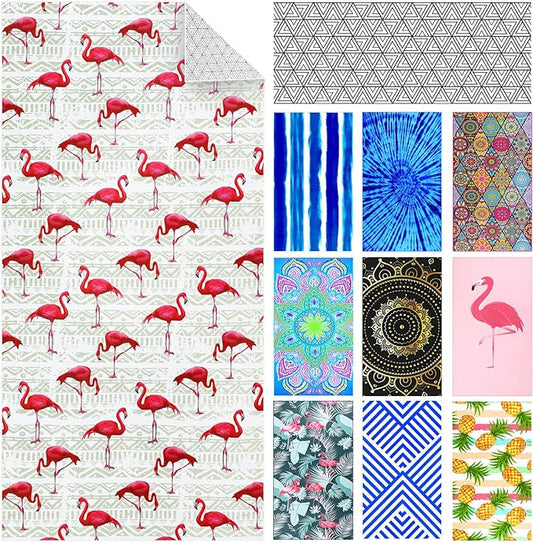 Genovega Oversized Pink Flamingo Microfiber Beach towel 32 x 60, Quick Dry Sand Free Thin Lightweight, Extra Large Pool Travel Swim Towels Adult Accessories Cruise Essentials Must Haves Necessities