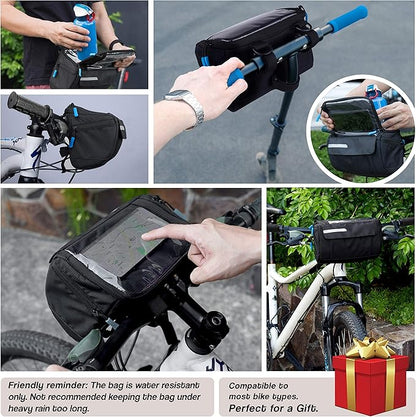 Fahrradlenkertasche Wasserdicht 4L, Handyhalterung, 4-lagiger Schutz Lenkertaschen fr Fahrrder | Fahrradlenkertasche, Fahrradtasche vorne, Fahrradtasche fr Lenker, Fahrrad-Handytasche, MTB,
