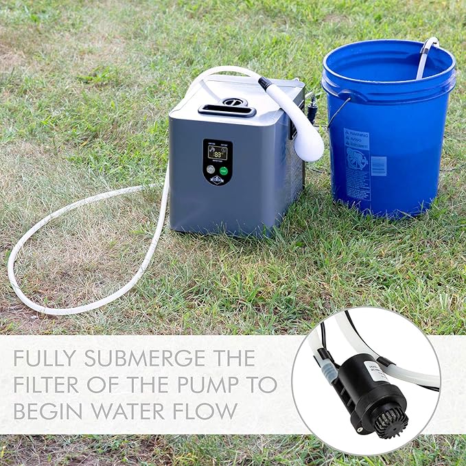 Hike Crew Portable Propane Water Heater & Shower Pump – Compact Outdoor Cleaning Showering System w/LCD Auto Safety Shutoff for Instant Hot While Camping, Hiking Carry Case Included