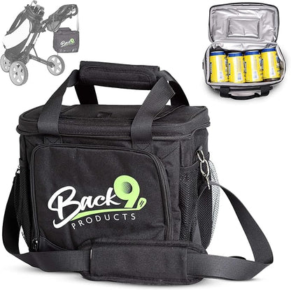 Golf Cooler Bag with Magnetic Lid – 12 Can Soft Sided Insulated Backpack Cooler for Golf Cart, Bag or Camping