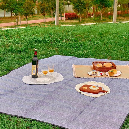 Grey Picnic Blanket with Strap, 60'' x 80'' Sandproof Beach Mat with Storage Bag, Waterproof Outdoor Blanket for Travel Camping Park Beach, Machine Washable (Grey)