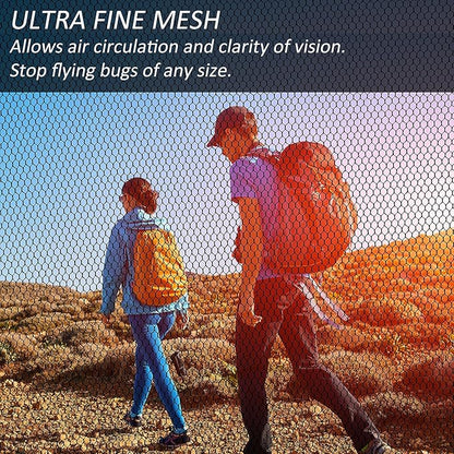 Extra Large Mosquito Head Net, Ultra Mesh Bug Face Netting for Hats, Face Neck Netting Mask Screen Cover, Outdoor Protection