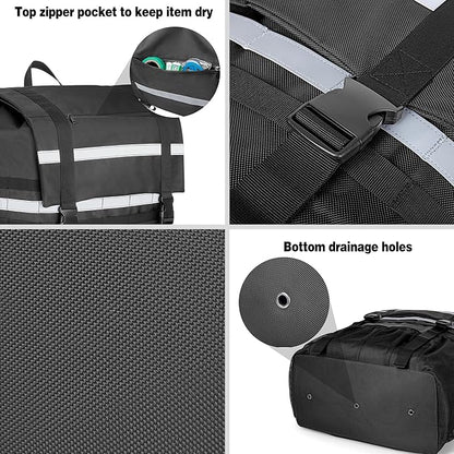 Spare Tire Trash Bag with a Car Trash Can, Tailgate Trash Bag for Truck, SUV or Car, Fits Tire up to 40”, Black