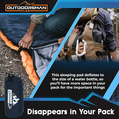 Sleeping Pad for Camping - Patented Camp Mat, Ultralight - Best Compact Inflatable Air Mattress for Adults & Kids - Lightweight Hiking, Backpacking, Outdoor & Travel Gear