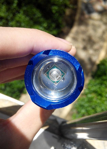 Scalable Blue LED 3 Mode Long Range Blue Beam Blue Light Flashlight, Blue Flashlight Blue LED Flashlight Torch with Blue Light for Night Fishling, Detecting-Blue House