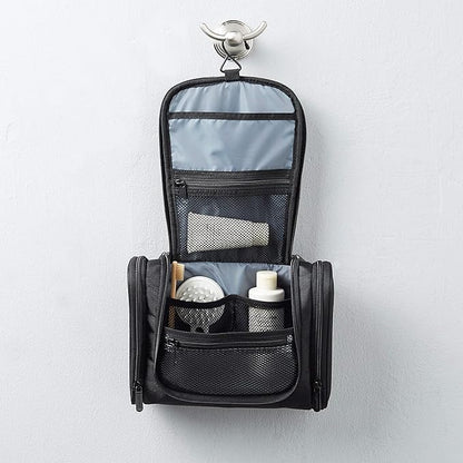 Amazon Basics Hanging, Travel Toiletry Bag Organizer, Shower Dopp Kit, Black