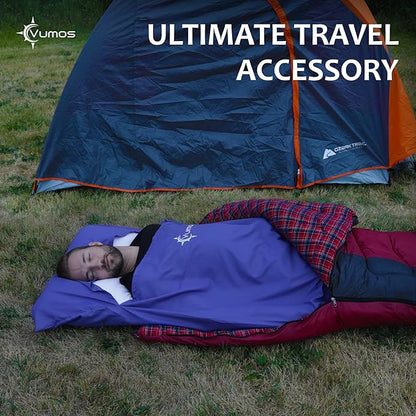 Sleeping Bag Liner and Camping Sheet – Silk Like Material for Travel - Has Full Length Zipper