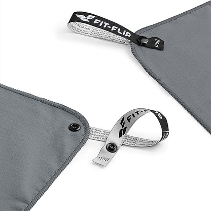 Fit-Flip Travel Towel - Compact & Ultra Soft Microfiber Camping Towel - Quick Dry Towel - Super Absorbent & Lightweight for Sports, Beach, Gym, Backpacking, Hiking and Yoga
