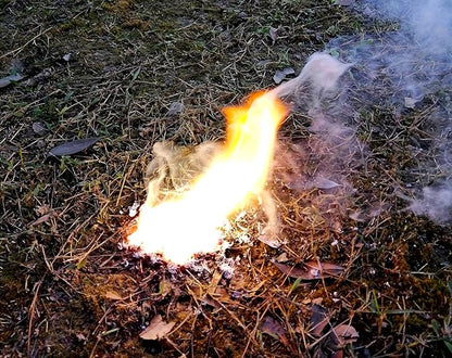 egreen Emergency Fire Starter Magnesium 10 Bags Ferro Rod Striker Weatherproof Matches Jute Rope for Camping Hiking Bushcrat Ourdoor Survival