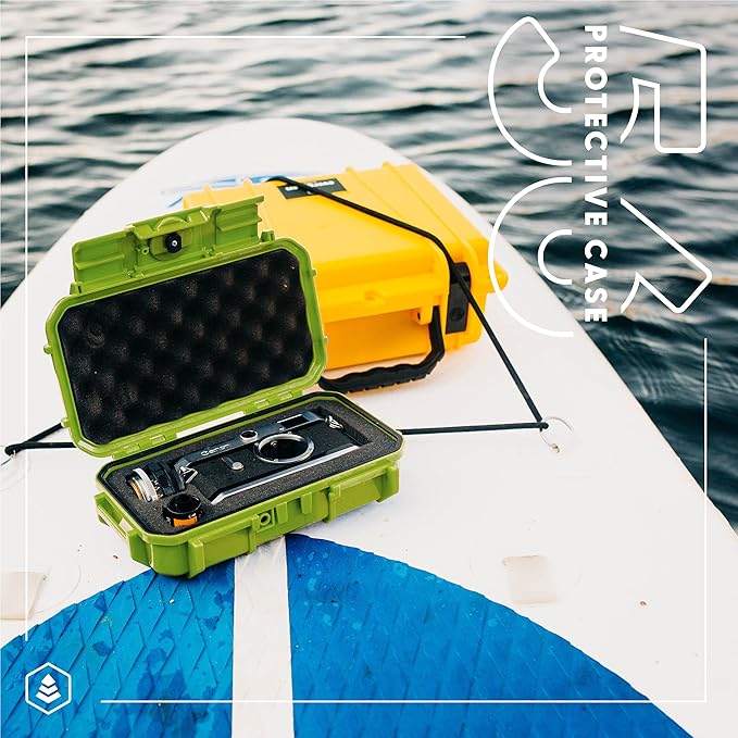 Evergreen 56 Waterproof Dry Box Protective Case with Pick & Pluck Foam - Travel Safe/Mil Spec/USA Made - for Cameras, Phones, Camping, Fishing, Hiking, Water Sports, Knives, Survival (Clear)