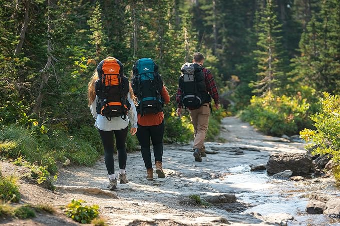 TETON 55L Scout Internal Frame Backpack for Hiking, Camping, Backpacking, Rain Cover Included