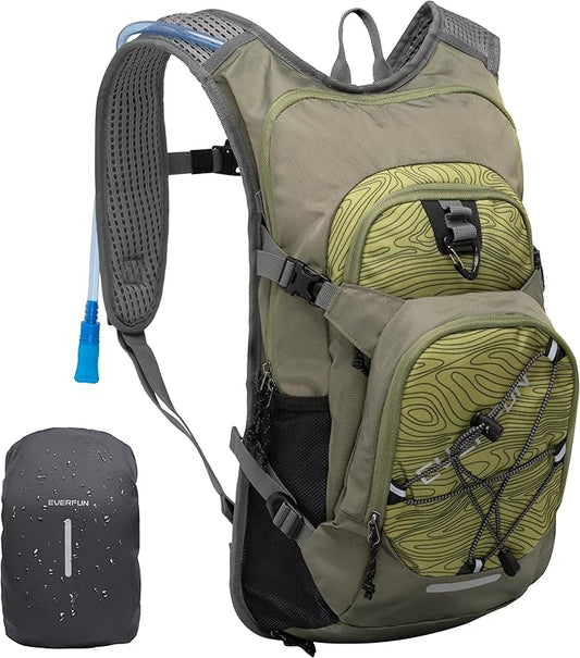 Everfun Hydration Backpack 18L with Water Bladder 2L/3L Hiking Water Backpack Women Men Lightweight Insulation Hydration Day Rucksack for Hiking, Cycling, Running, Festival, Camping