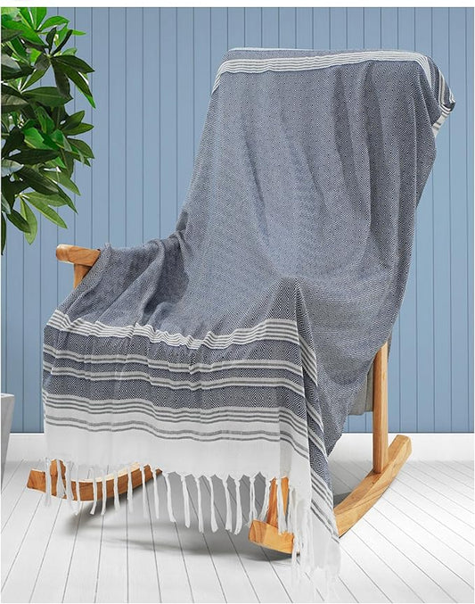 Blue Throw Blanket Bedroom Decoration Living Room Accessories Sofa Couch Cover Chair Apartment Essential Home Finds Navy House Goods Nautical Shark Lake House Kids Teen Boy Baby Nursery Decoration